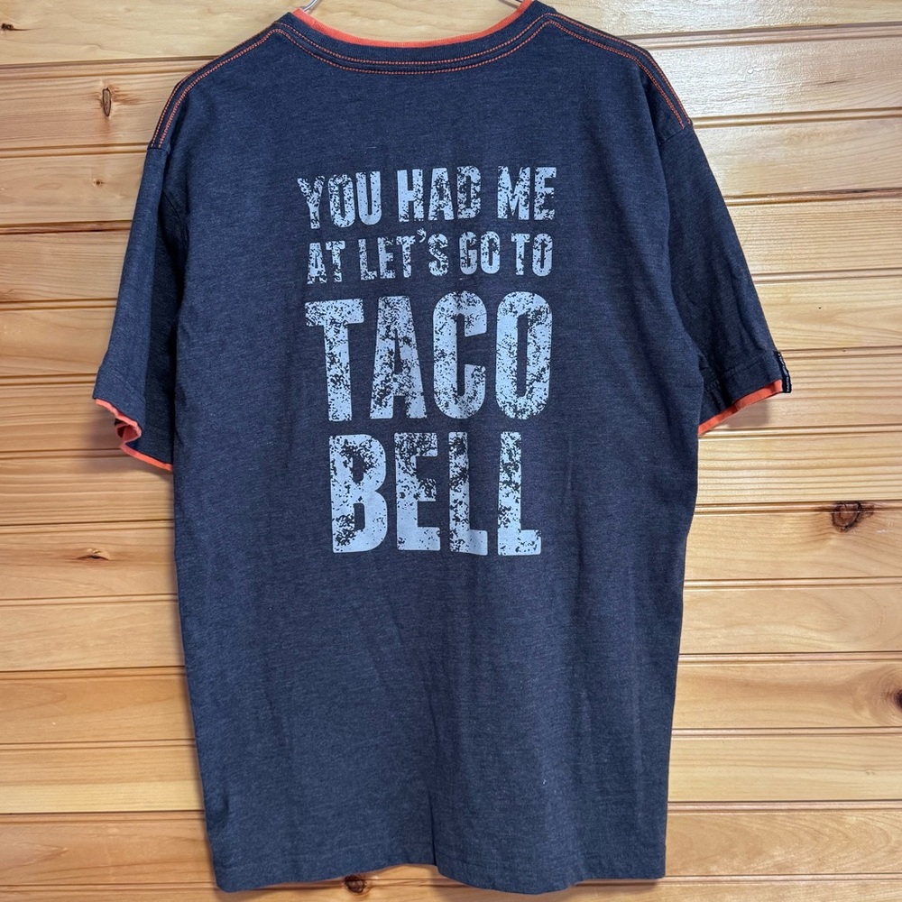 Taco Bell “You Had Me At Let’s Go To Taco Bell” Dark Blue with Orange Size Large